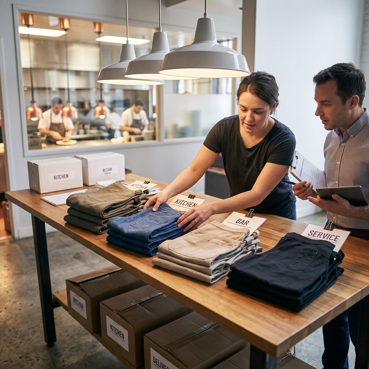 How many aprons does a restaurant need?