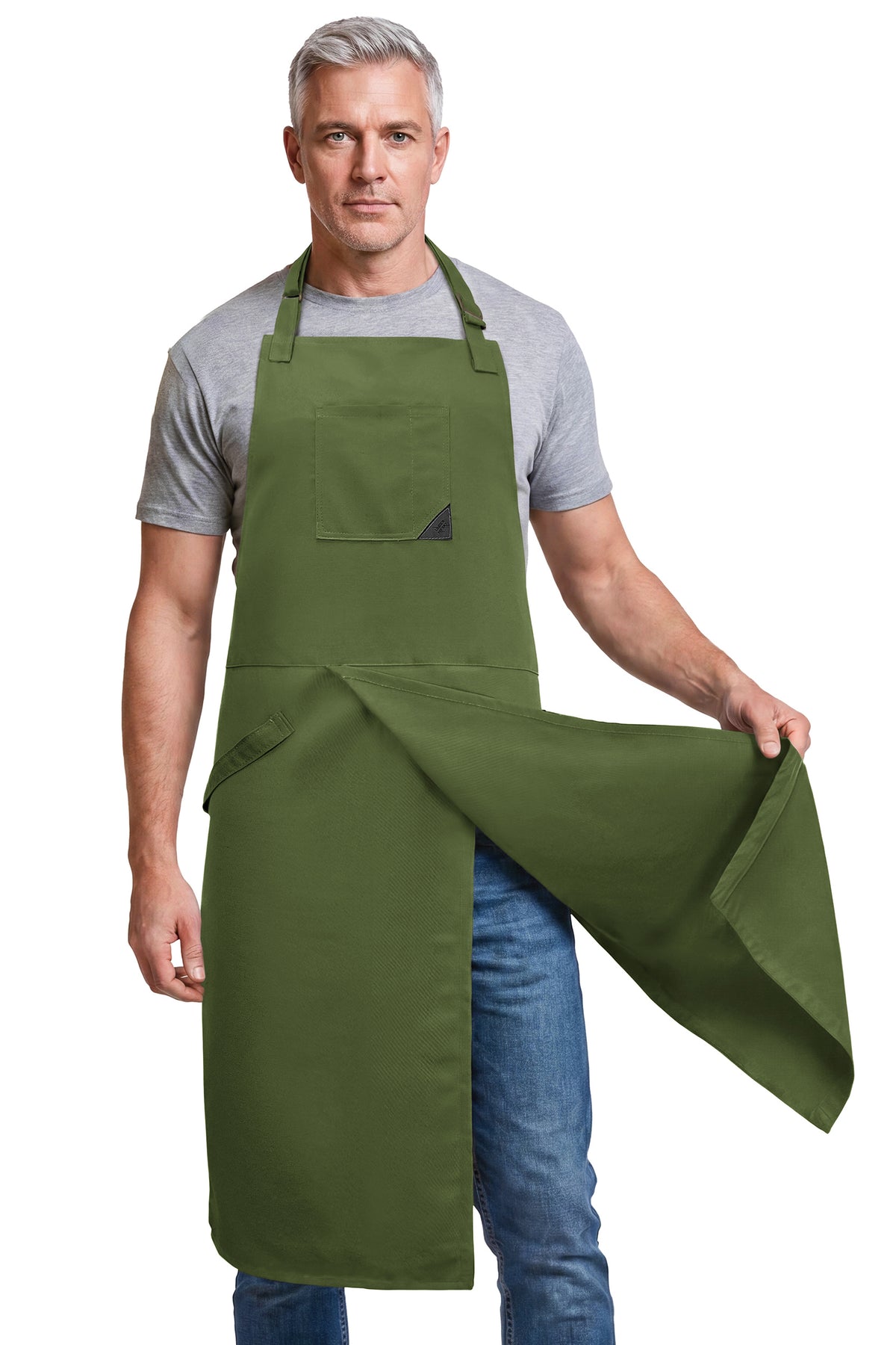 Pottery Apron - Full Cover Split-Leg, Towel Loops - for Ceramic Wheel Throwing, DIY, Painting, Potters and Clay Artists