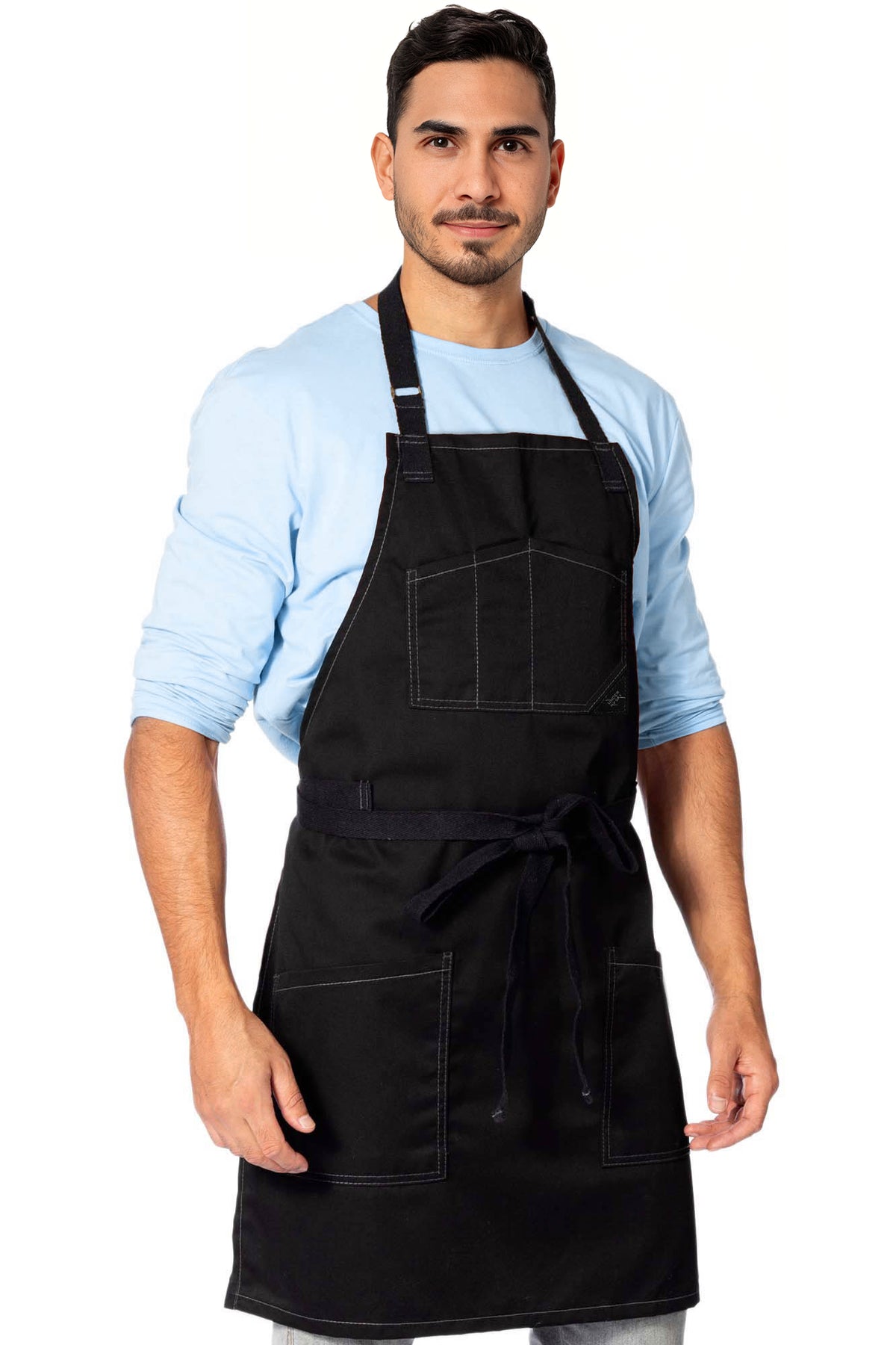 Chef Apron – Denim or Twill - Cotton Straps - Smart Pockets - Pro Chef, Cook, Barista, Bartender - Under NY Sky