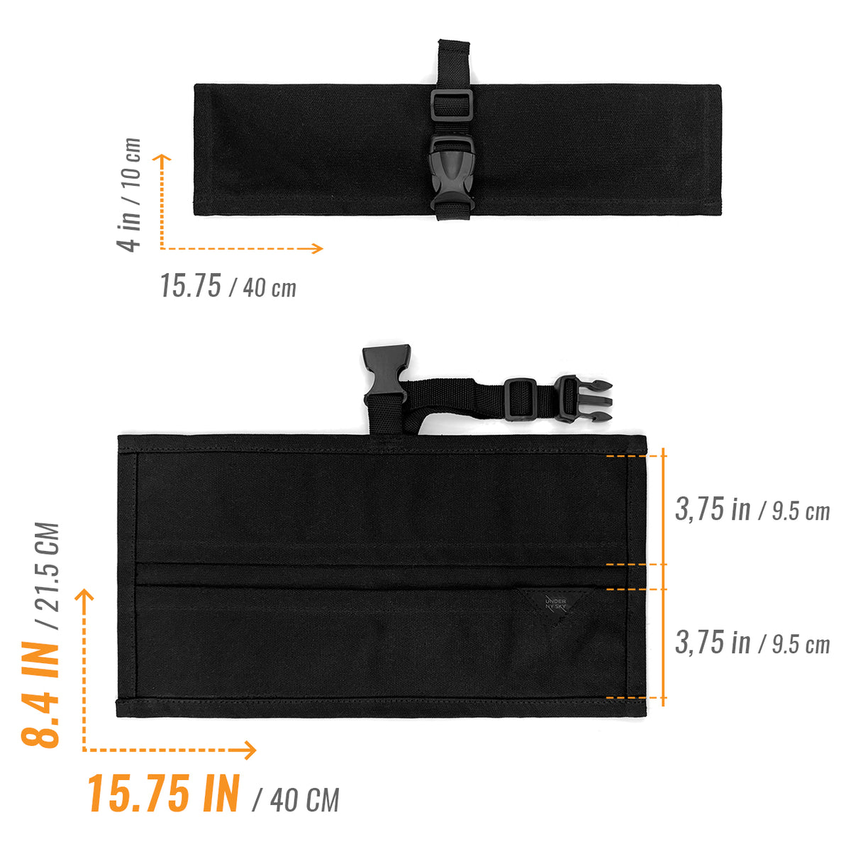 Knife Roll Case - 1 to 6 Slots - Waxed Canvas Pouch, Leather Reinforced - Portable for Cooking Tools, Utensils, Cutlery Knives -  Under NY Sky