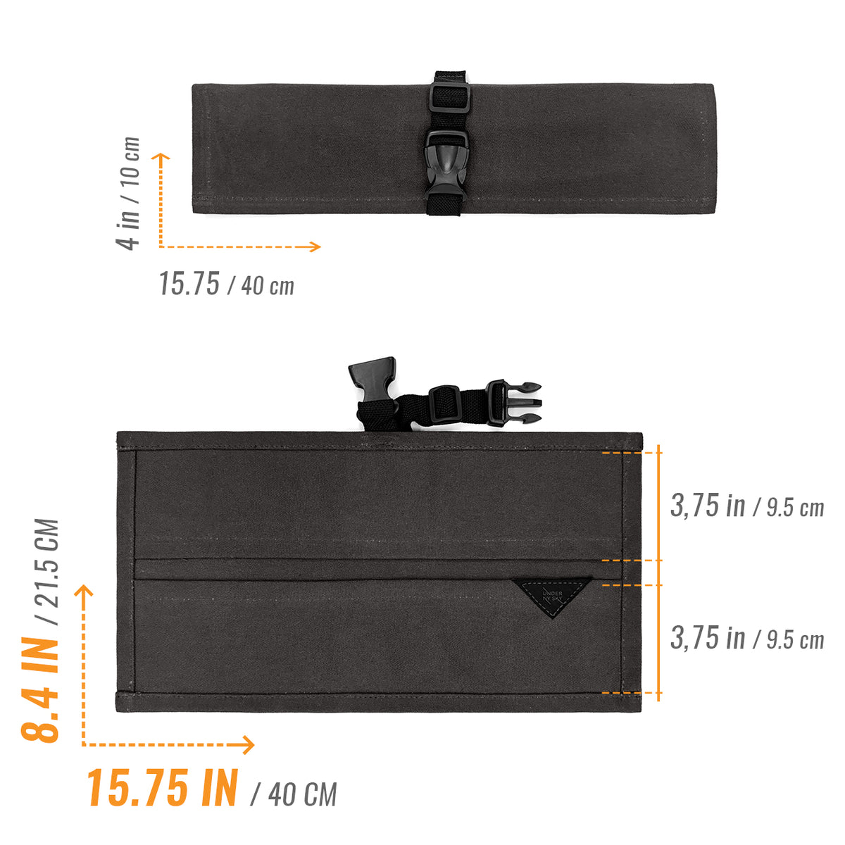 Knife Roll Case - 1 to 6 Slots - Waxed Canvas Pouch, Leather Reinforced - Portable for Cooking Tools, Utensils, Cutlery Knives -  Under NY Sky