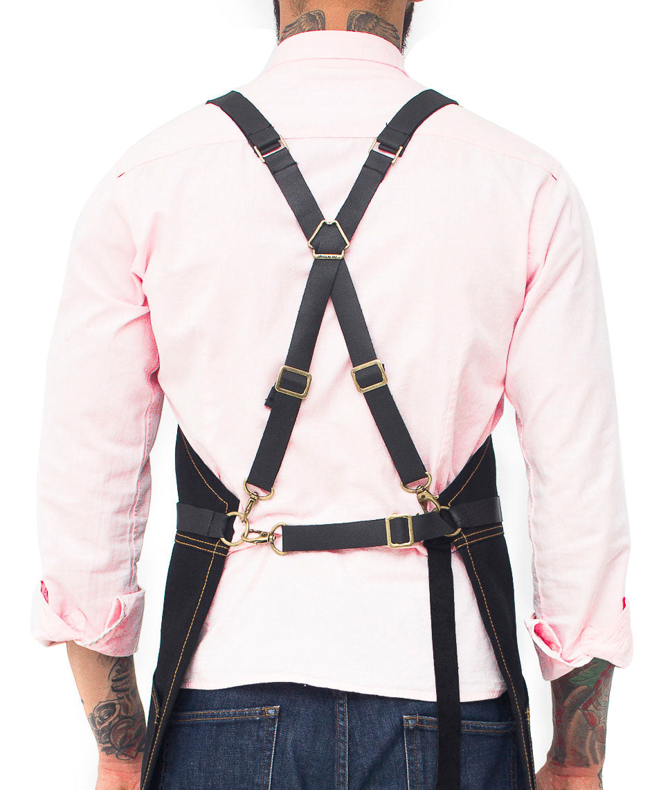 Leather Straps for CrossBack Apron - Shoulder & Waist Set - Chef, Barber, Bartender, Barista - Under NY Sky