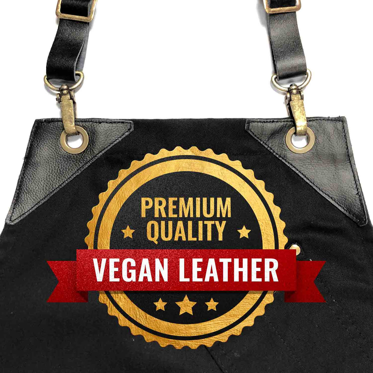 Barista Apron - Leather Straps & Loops - Double Stitched  - Chef, Cook, Barista, Bartender - Under NY Sky