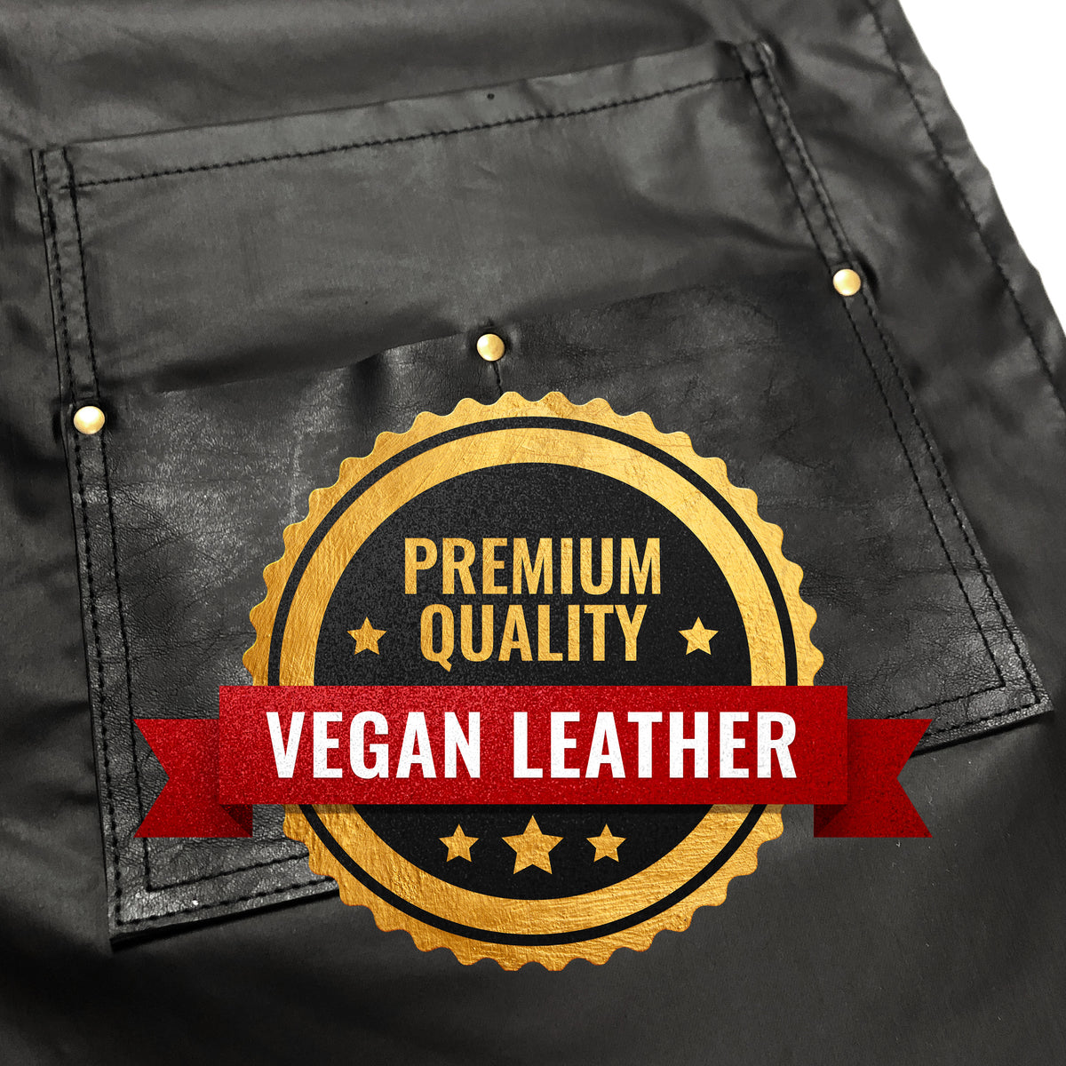 Barber Apron - Leather Straps, Pockets, Loops & Reinforcements - Crossback - Water Resistant - Under NY Sky
