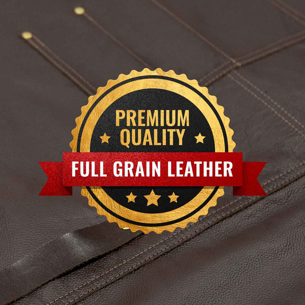 Leather Apron - Real Leather Body, Pockets & Crossback Straps - Split-Leg, Riveted, Lined - Under NY Sky