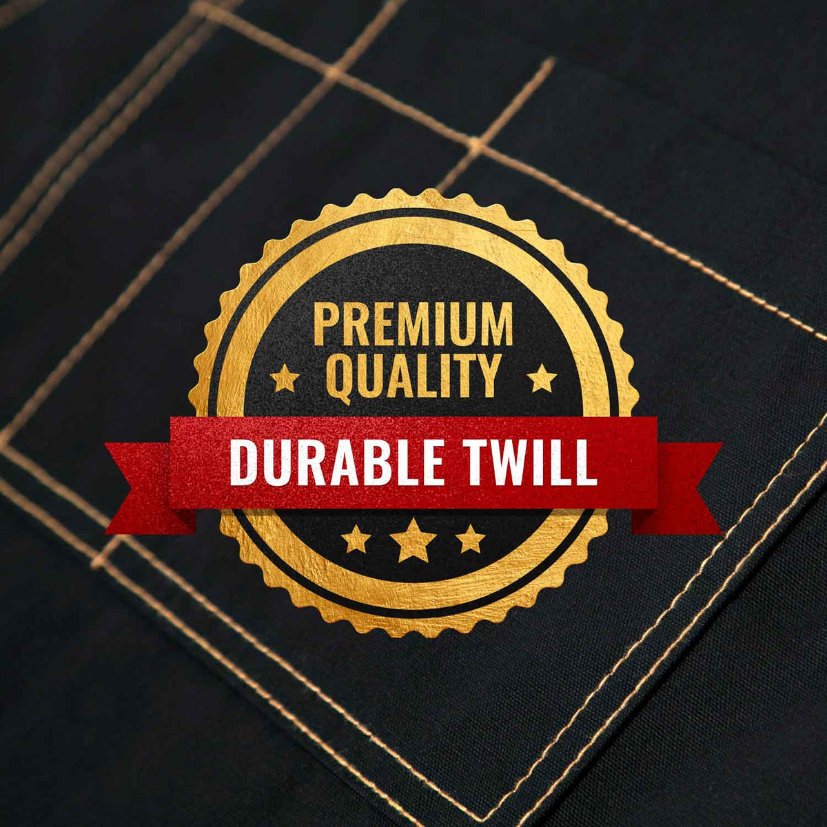 Work Apron - Professional Denim & Twill, Leather Trim, CrossBack, Chef, Bartender, Shop, Server - Under NY Sky