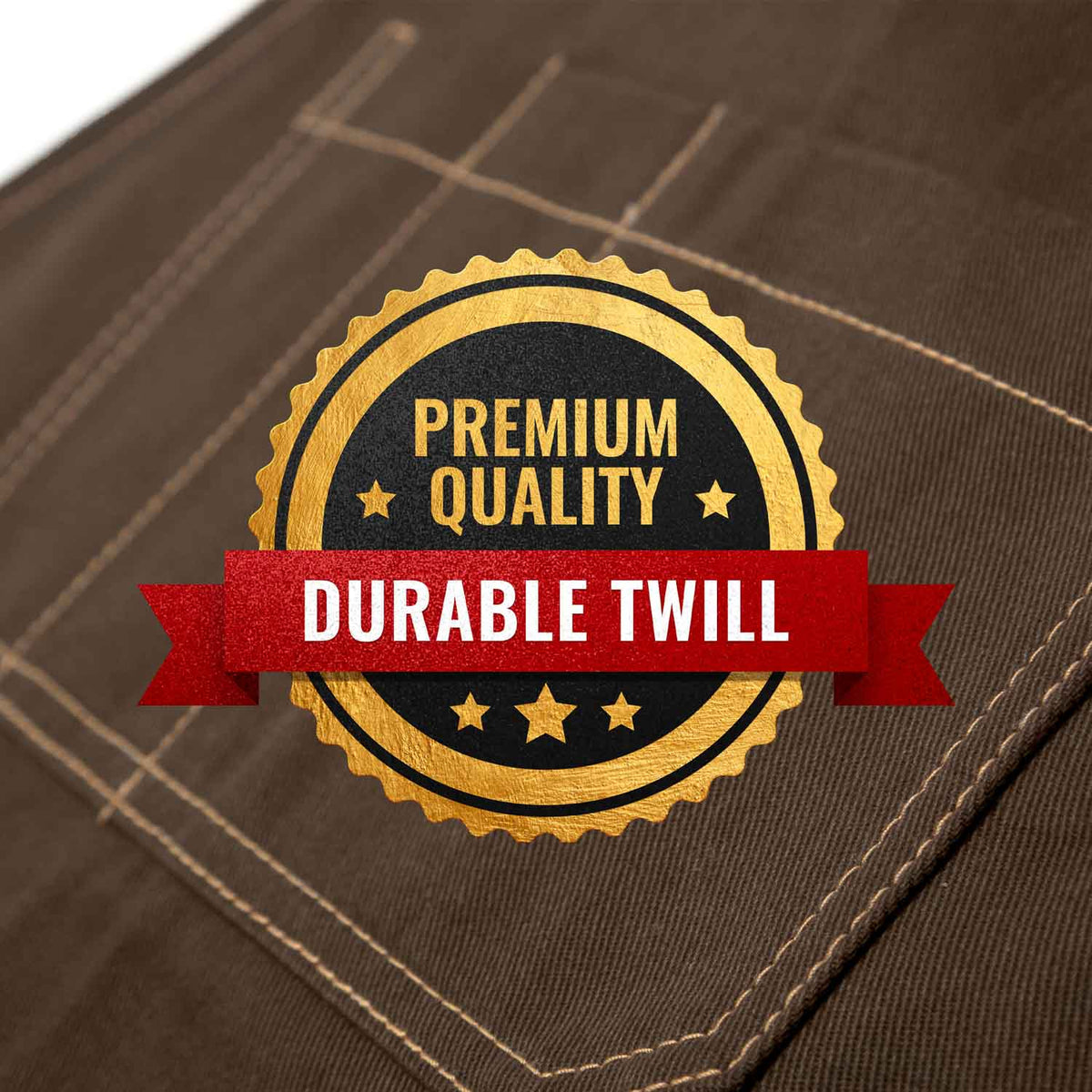 Work Apron - Professional Denim & Twill, Leather Trim, CrossBack, Chef, Bartender, Shop, Server - Under NY Sky