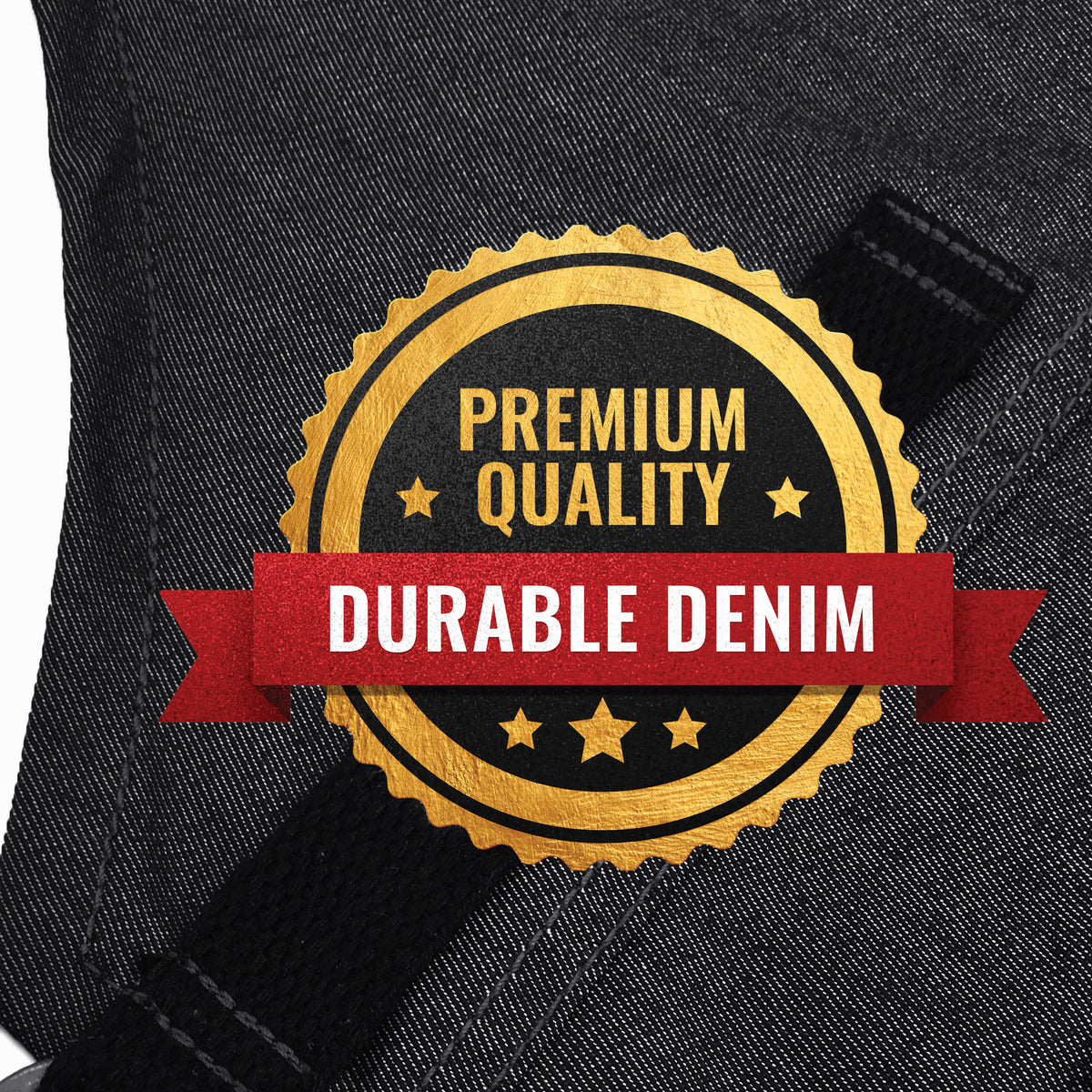 Pottery Apron – Full Split-Leg - Pro Denim & Twill – Cross-back, Leather Reinforcement - Ceramics - Under NY Sky