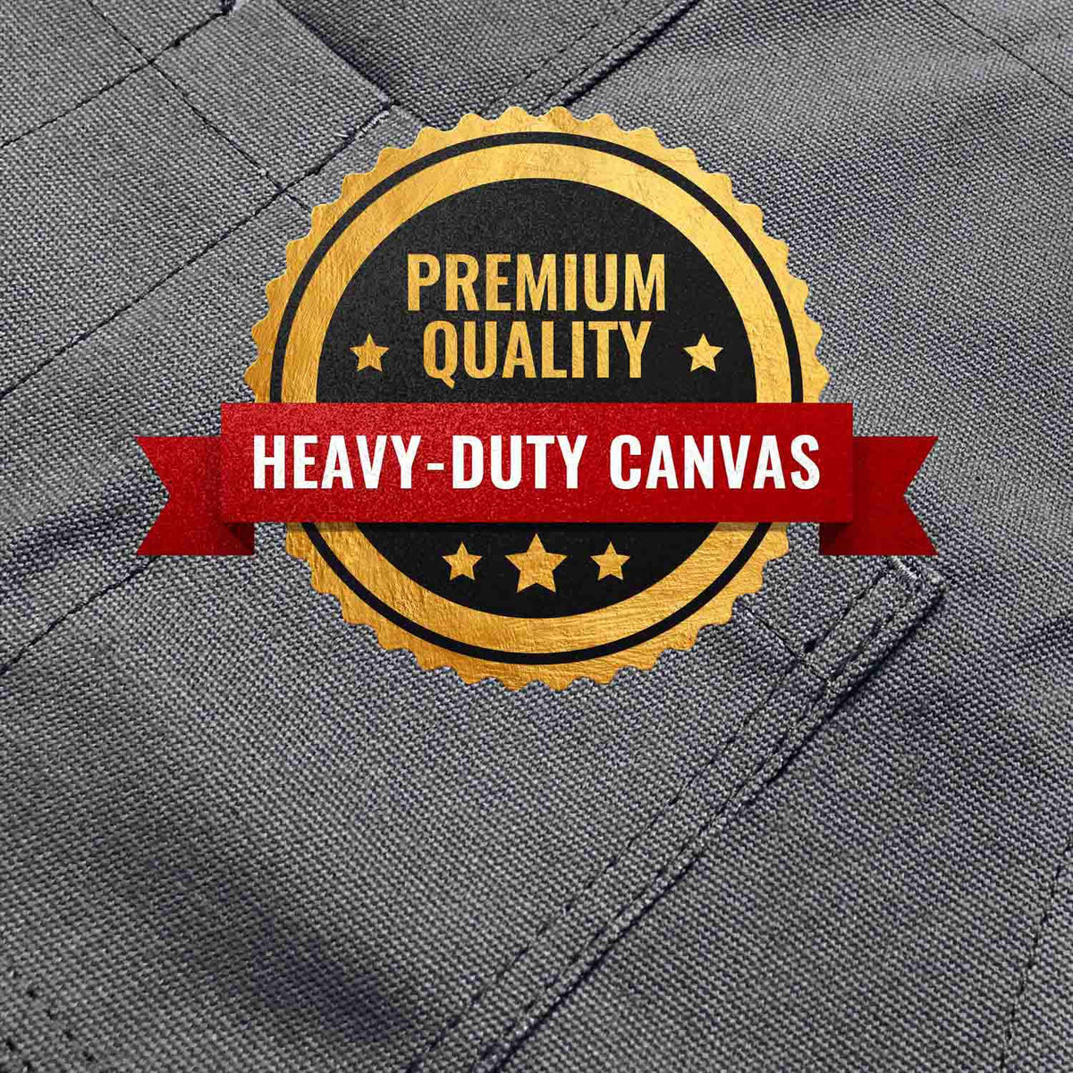 Utility Apron - Heavy-Duty Canvas, Folds into Knife Roll, Leather Trim - Chef, BBQ, Butcher - Under NY Sky