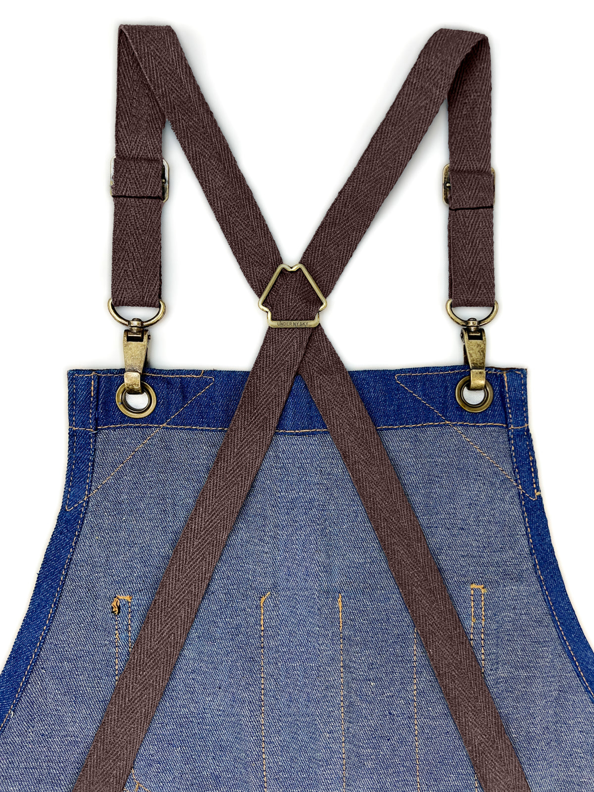 Strap Set for Aprons - Cross-Back, Over the Shoulders - Clasps and Regulation Hardware for Aprons UNYS - Under NY Sky