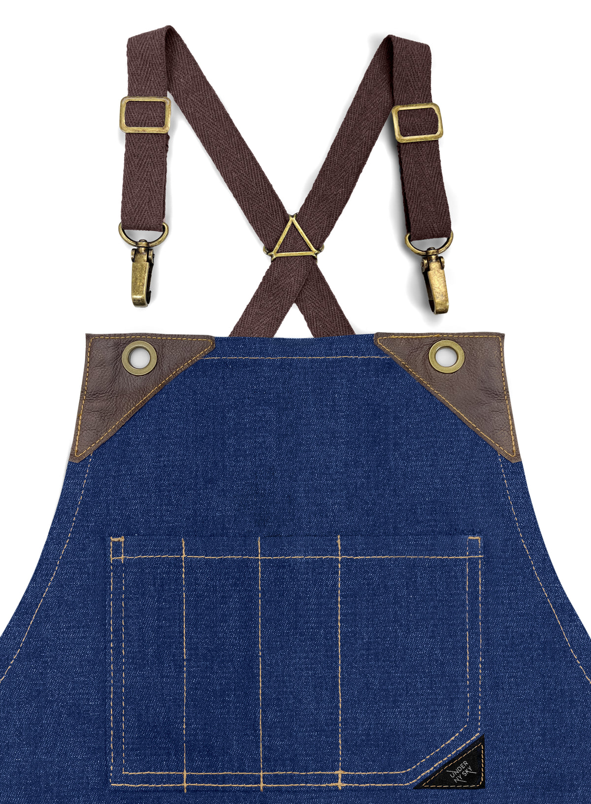 Strap Set for Aprons - Cross-Back, Over the Shoulders - Clasps and Regulation Hardware for Aprons UNYS - Under NY Sky