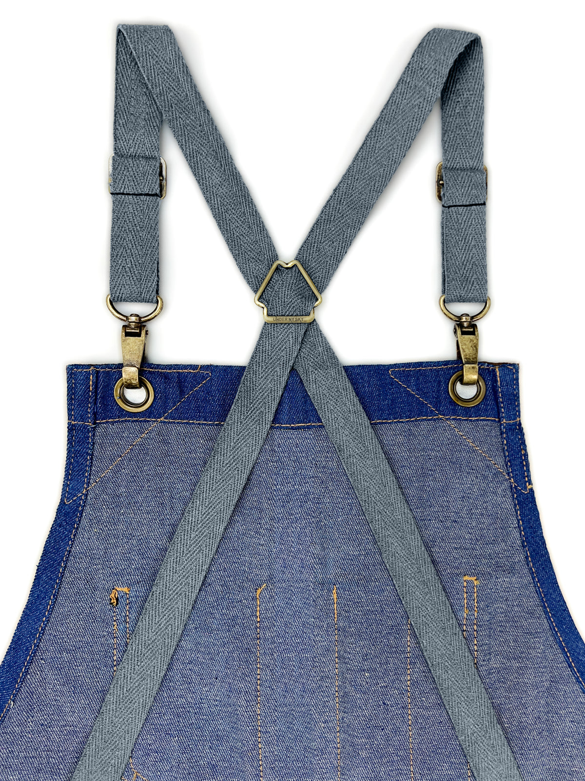 Strap Set for Aprons - Cross-Back, Over the Shoulders - Clasps and Regulation Hardware for Aprons UNYS - Under NY Sky