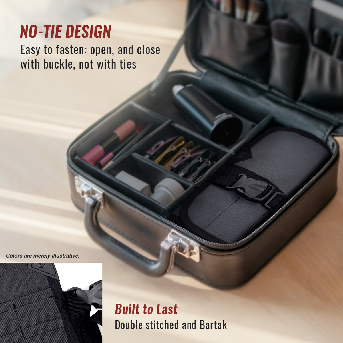 Scissors Roll Up Holder – Professional Oxford Canvas Pouch Case for Hair Stylists, Barbers & Hairdressers – Organizer for Hair Cutting Shears & Salon Tools - Under NY Sky