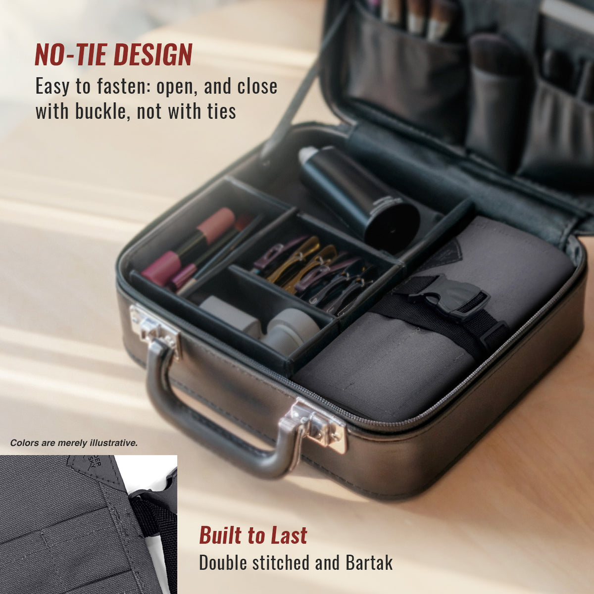 Scissors Roll Up Holder – Professional Canvas Pouch Case for Hair Stylists, Barbers & Hairdressers – Organizer for Hair Cutting Shears & Salon Tools - Under NY Sky