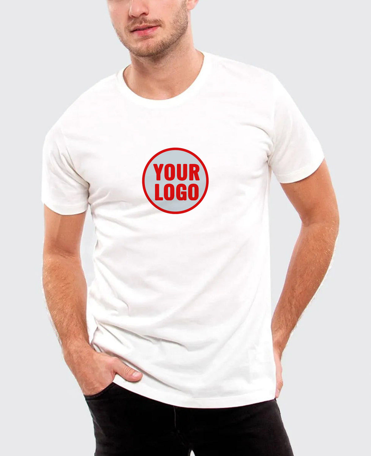 T-Shirt with Center Chest Print - Under NY Sky