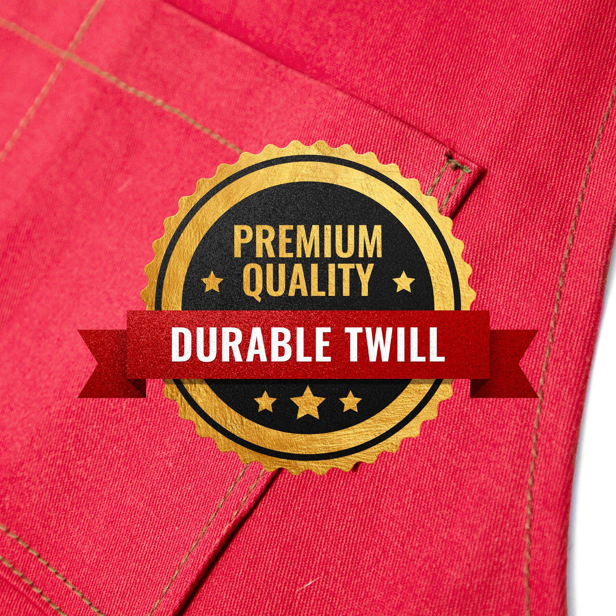 Work Apron - Professional Denim & Twill, Leather Trim, CrossBack, Chef, Bartender, Shop, Server - Under NY Sky