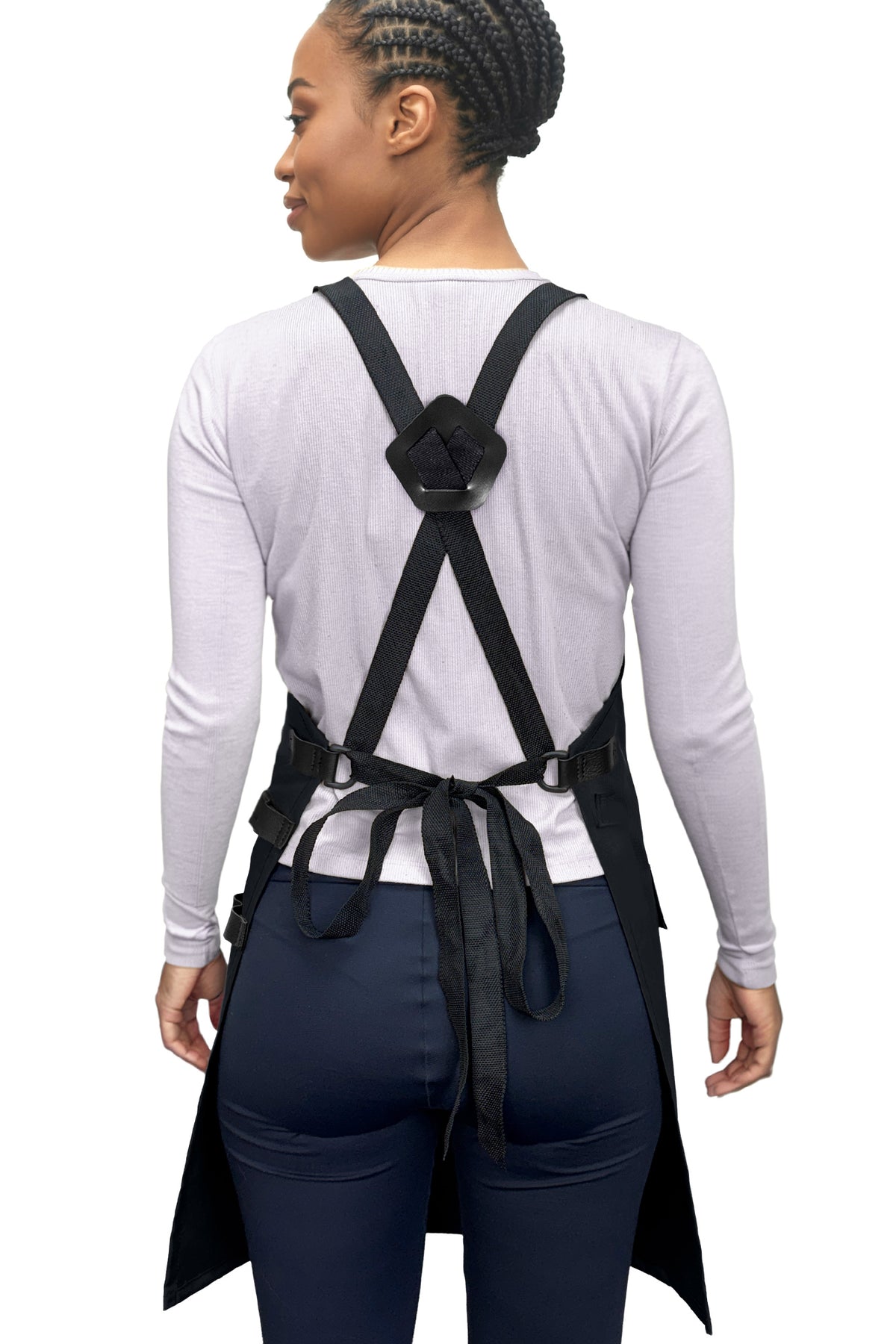 Barber Apron - Water &amp; Chemical Proof, CrossBack, Zip or Flapped Pocket- Hairstylist, Coloris - Under NY Sky