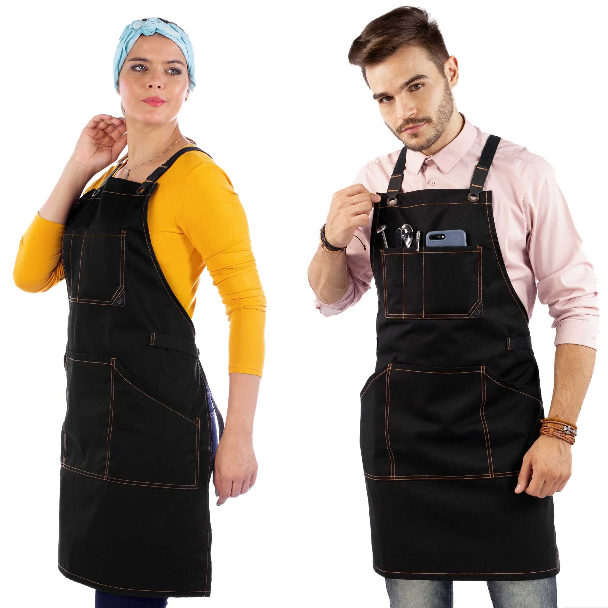 Chef Jacket and Apron for Men Women Restaurant Kitchen Cook Waiter Waitress  Uniform Bakery Bar Cafe Clothes