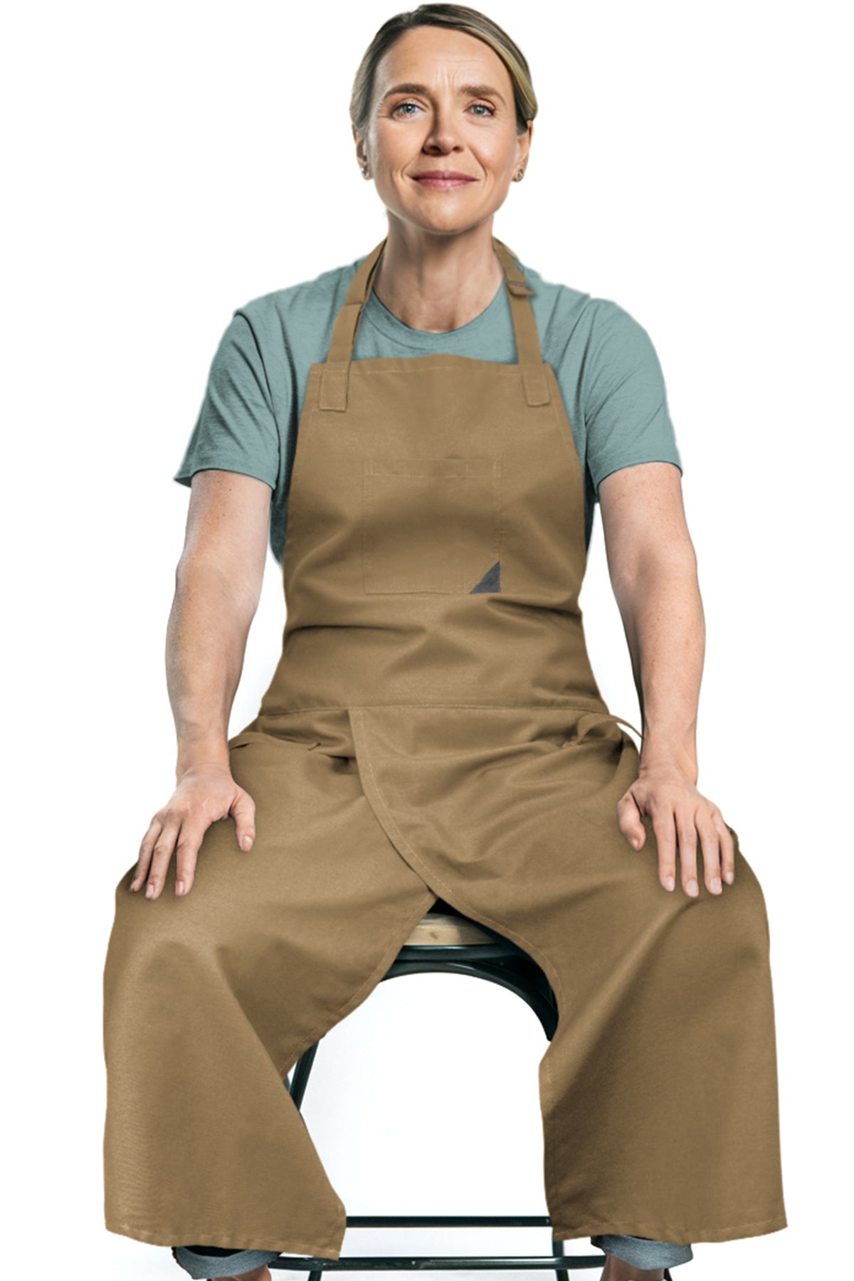 Pottery Apron - Full Cover Split-Leg, Towel Loops - for Ceramic Wheel Throwing, DIY, Painting, Potters and Clay Artists -  Under NY Sky