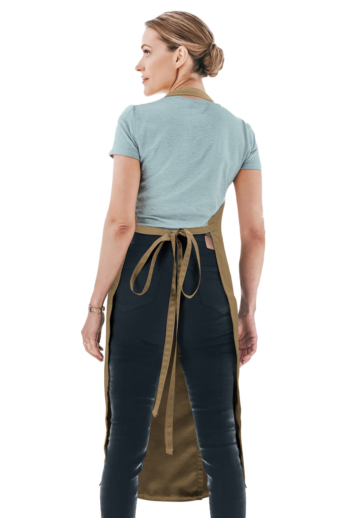 Pottery Apron - Full Cover Split-Leg, Towel Loops - for Ceramic Wheel Throwing, DIY, Painting, Potters and Clay Artists -  Under NY Sky