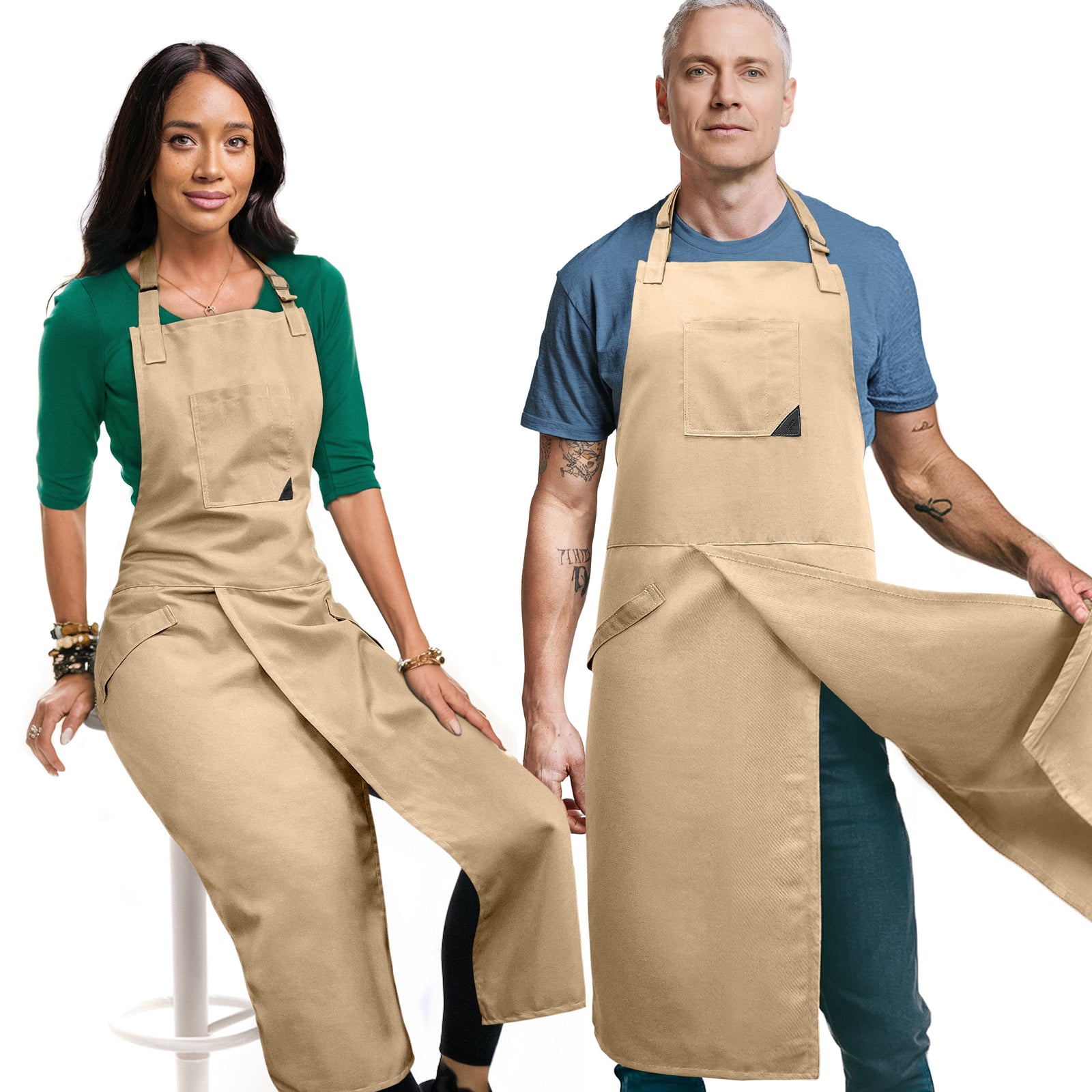 9/28まで　Trois Sanglier apron [beige] Amazon.com: Hongsome Artist Apron,Paint Garden Pottery