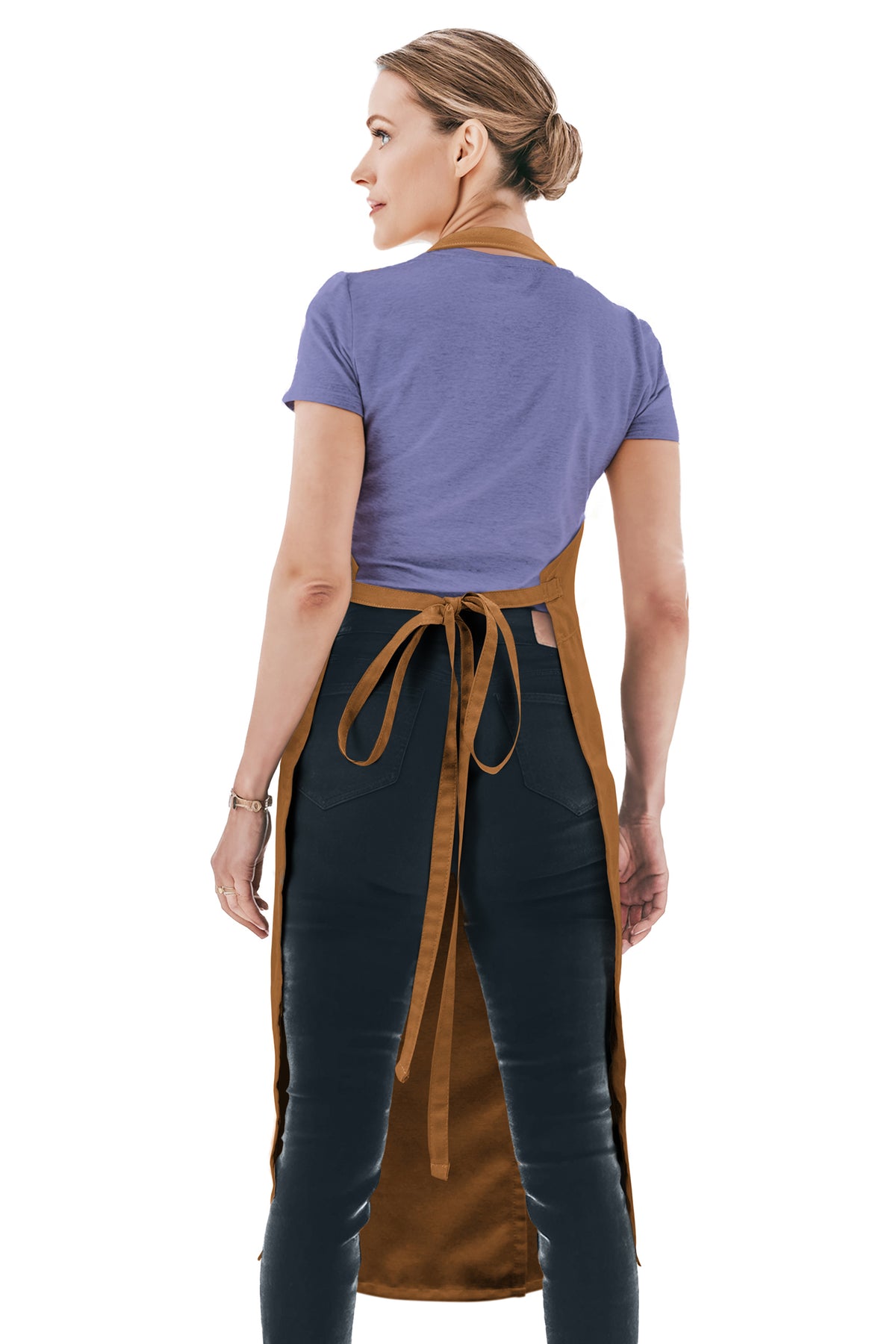Pottery Apron - Full Cover Split-Leg, Towel Loops - for Ceramic Wheel Throwing, DIY, Painting, Potters and Clay Artists -  Under NY Sky