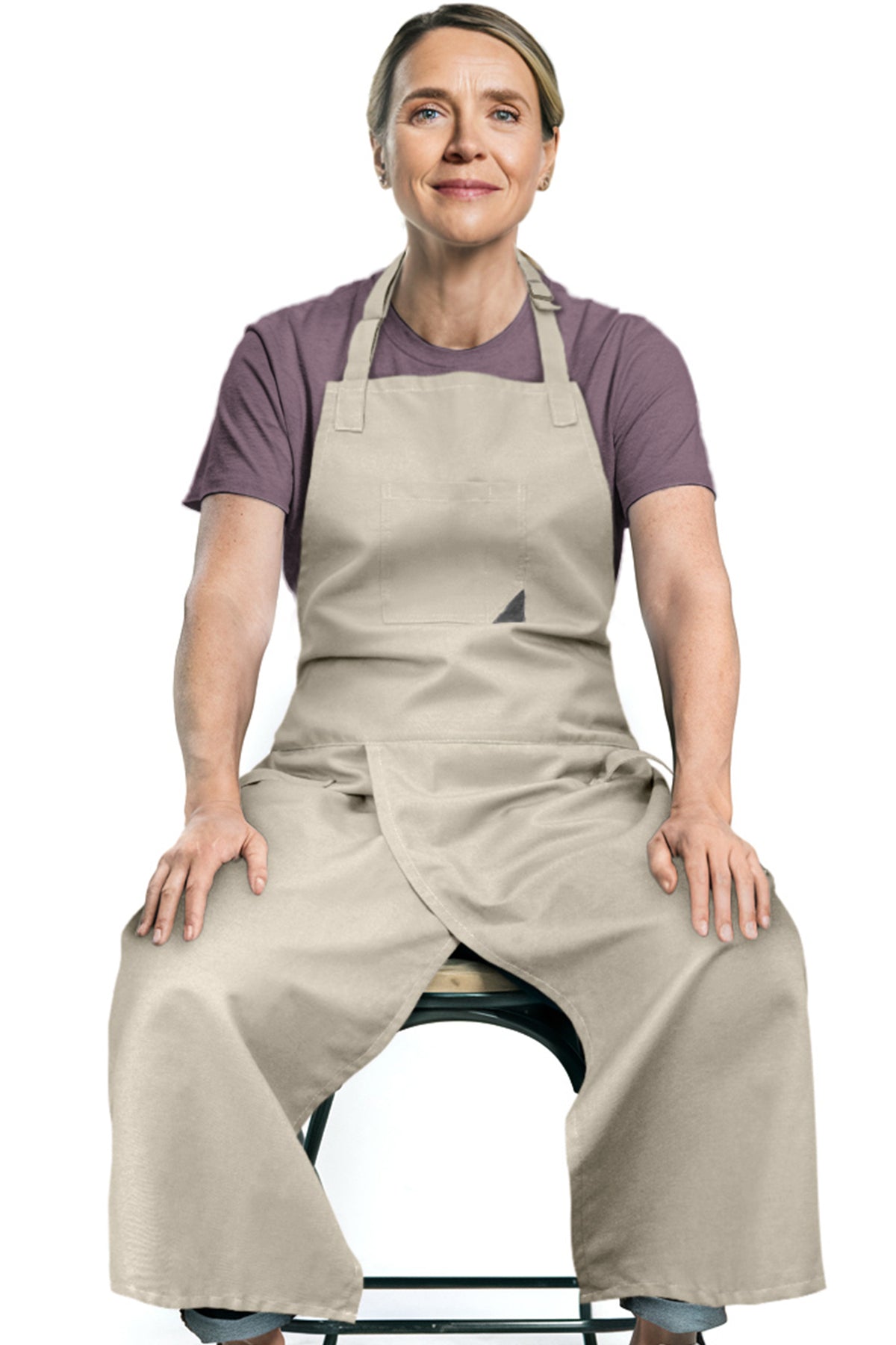 Pottery Apron - Full Cover Split-Leg, Towel Loops - for Ceramic Wheel Throwing, DIY, Painting, Potters and Clay Artists -  Under NY Sky