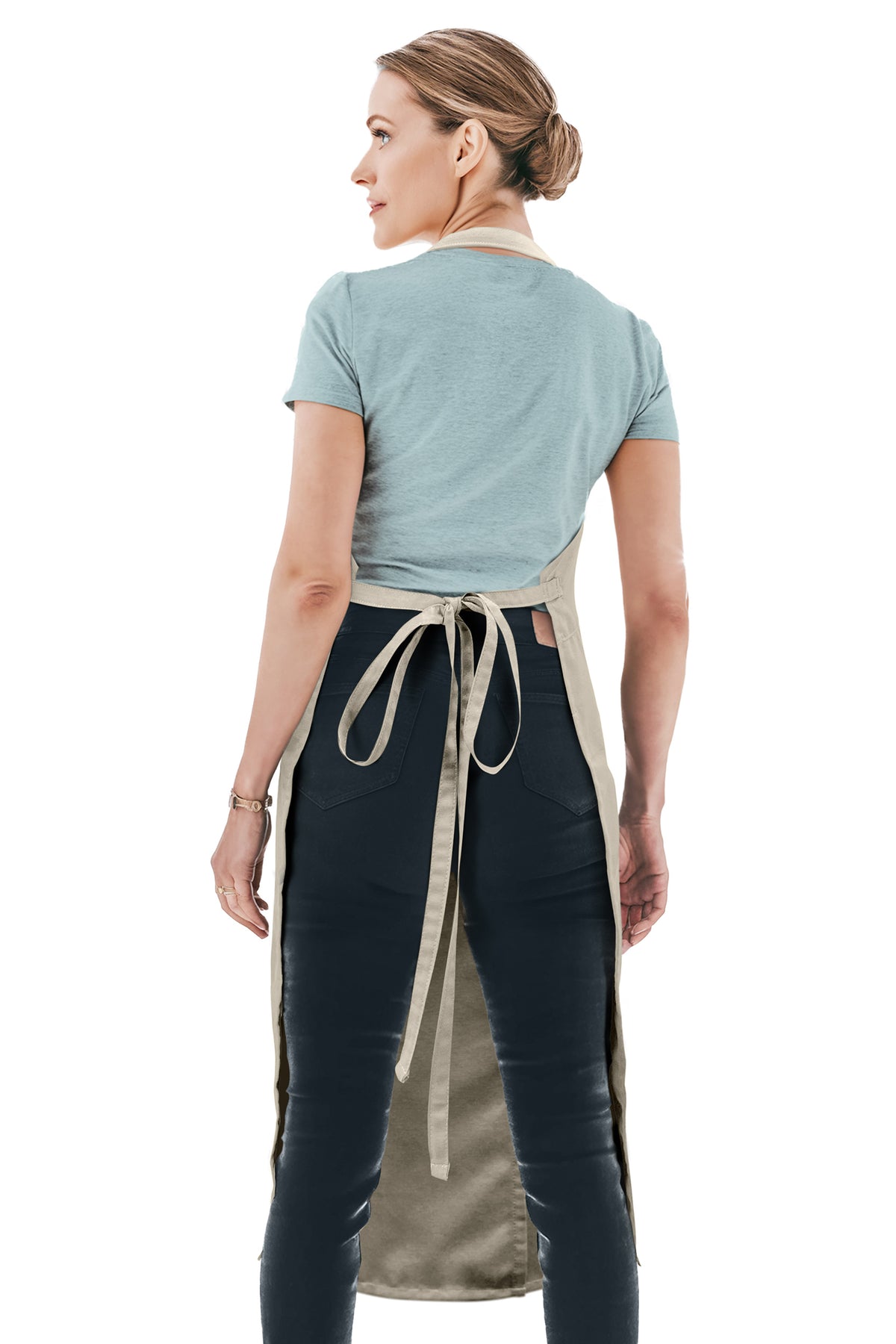 Pottery Apron - Full Cover Split-Leg, Towel Loops - for Ceramic Wheel Throwing, DIY, Painting, Potters and Clay Artists -  Under NY Sky