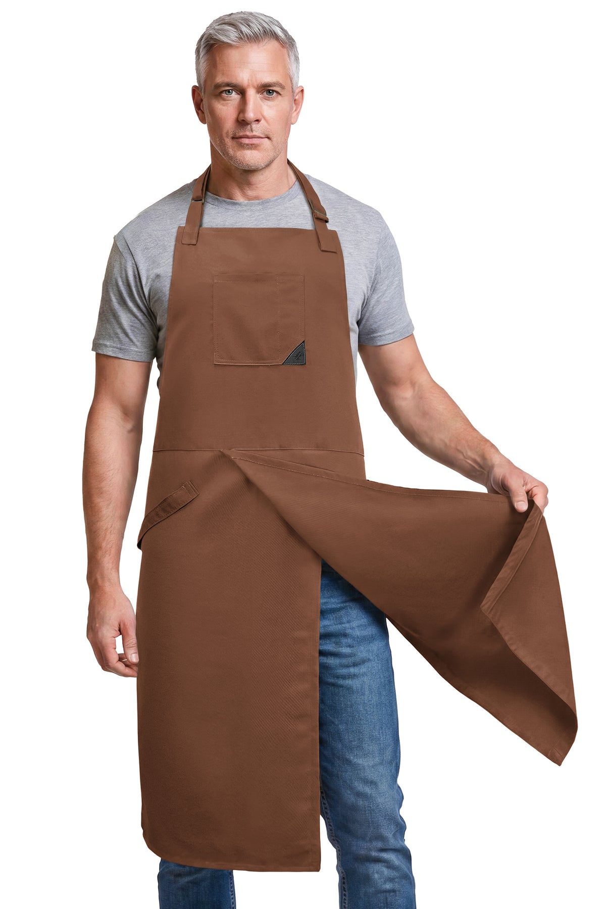 Pottery Apron - Full Cover Split-Leg, Towel Loops - for Ceramic Wheel Throwing, DIY, Painting, Potters and Clay Artists