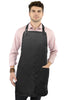 Super Light Apron - Pocket, Towel Loop, Leather Reinforcement - Kitchen Bib Apron - Cook, Chef, Server, Barista - Under NY Sky