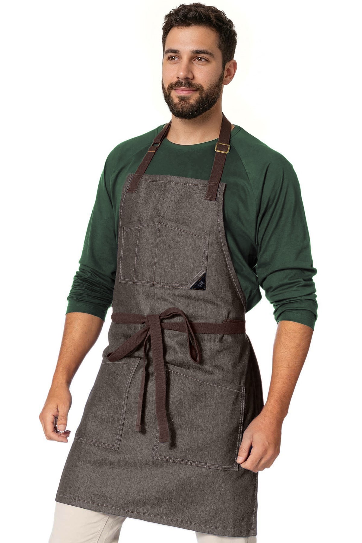 Chef Apron – Denim or Twill - Cotton Straps - Smart Pockets - Pro Chef, Cook, Barista, Bartender - Under NY Sky