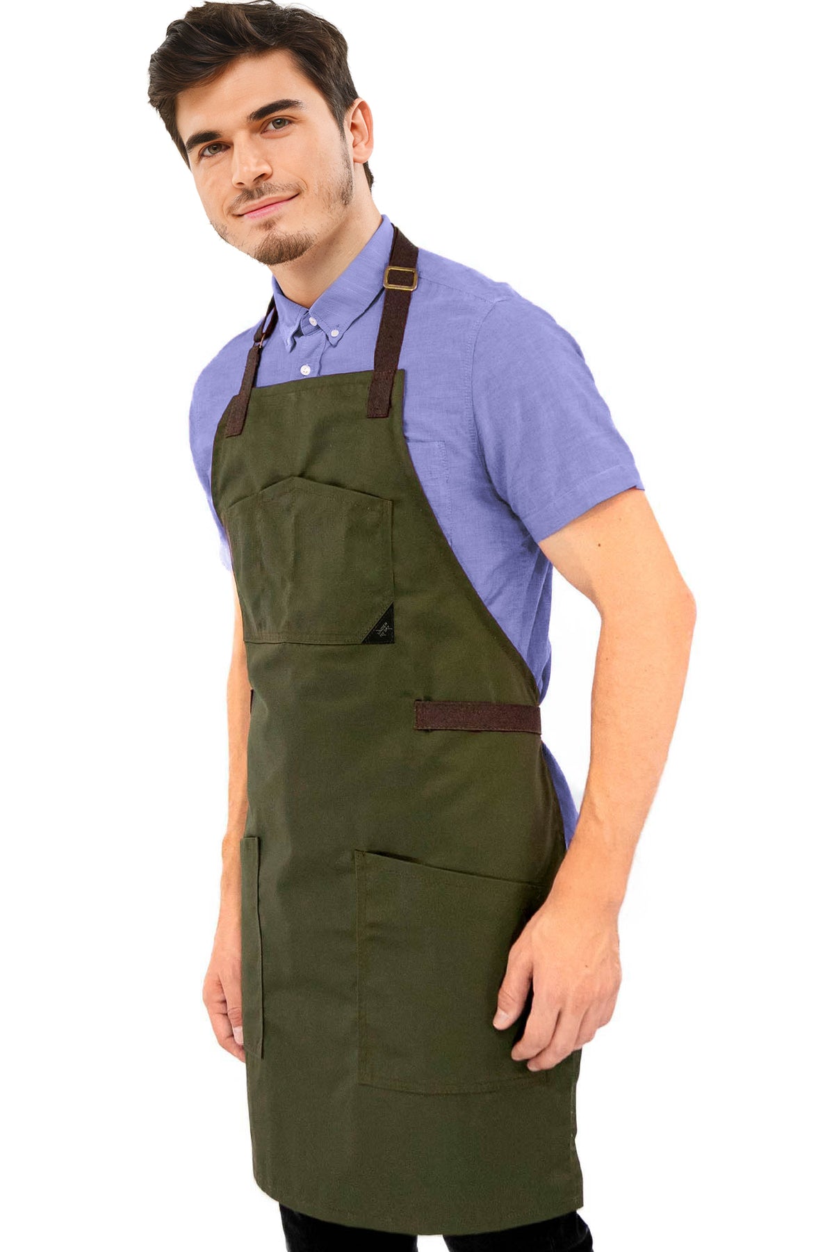Chef Apron – Denim or Twill - Cotton Straps - Smart Pockets - Pro Chef, Cook, Barista, Bartender - Under NY Sky