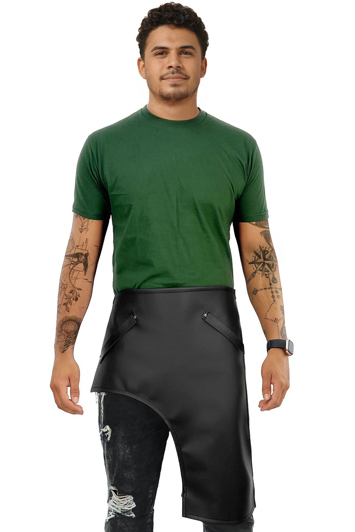 Tattoo Apron - Vegan Leather, Wipeable - Quick-Release Straps - For Tattoo Artist, Tattooist -  Under NY Sky