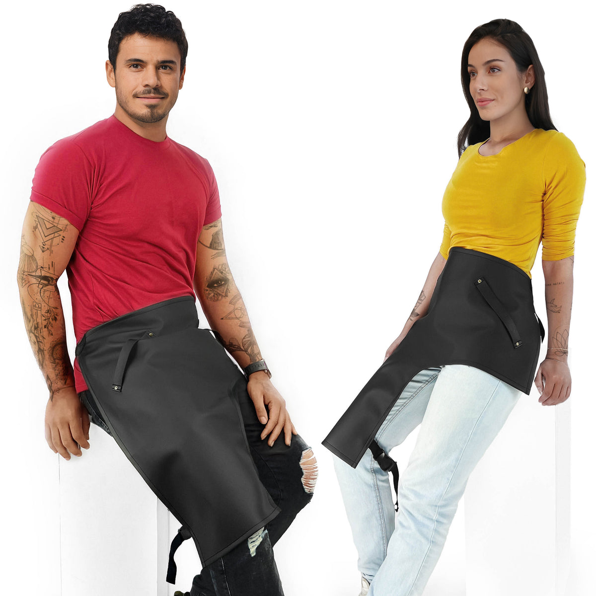 Tattoo Apron - Vegan Leather, Wipeable - Quick-Release Straps - For Tattoo Artist, Tattooist -  Under NY Sky