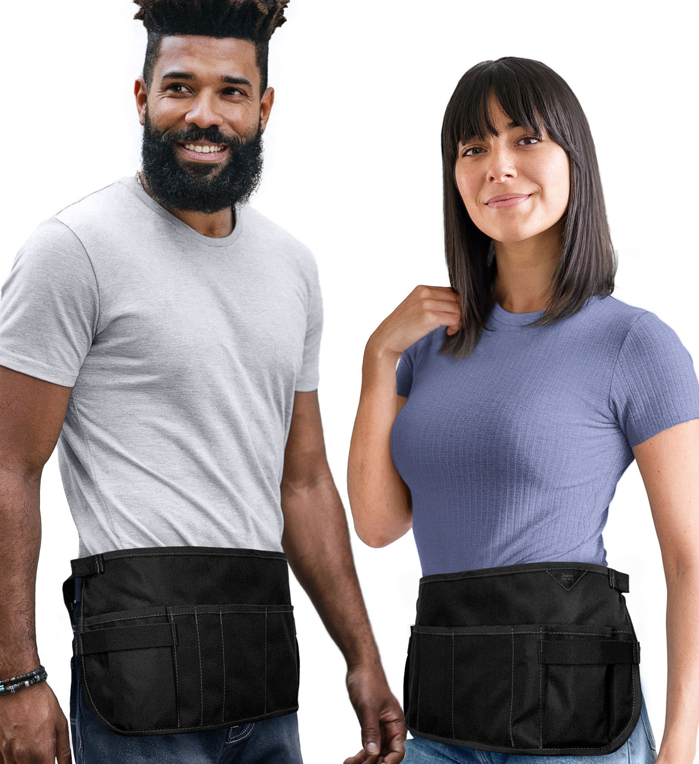 Salon Waist Apron - 9 Pockets - Hair Cut Holster, Tool Storage Pouch