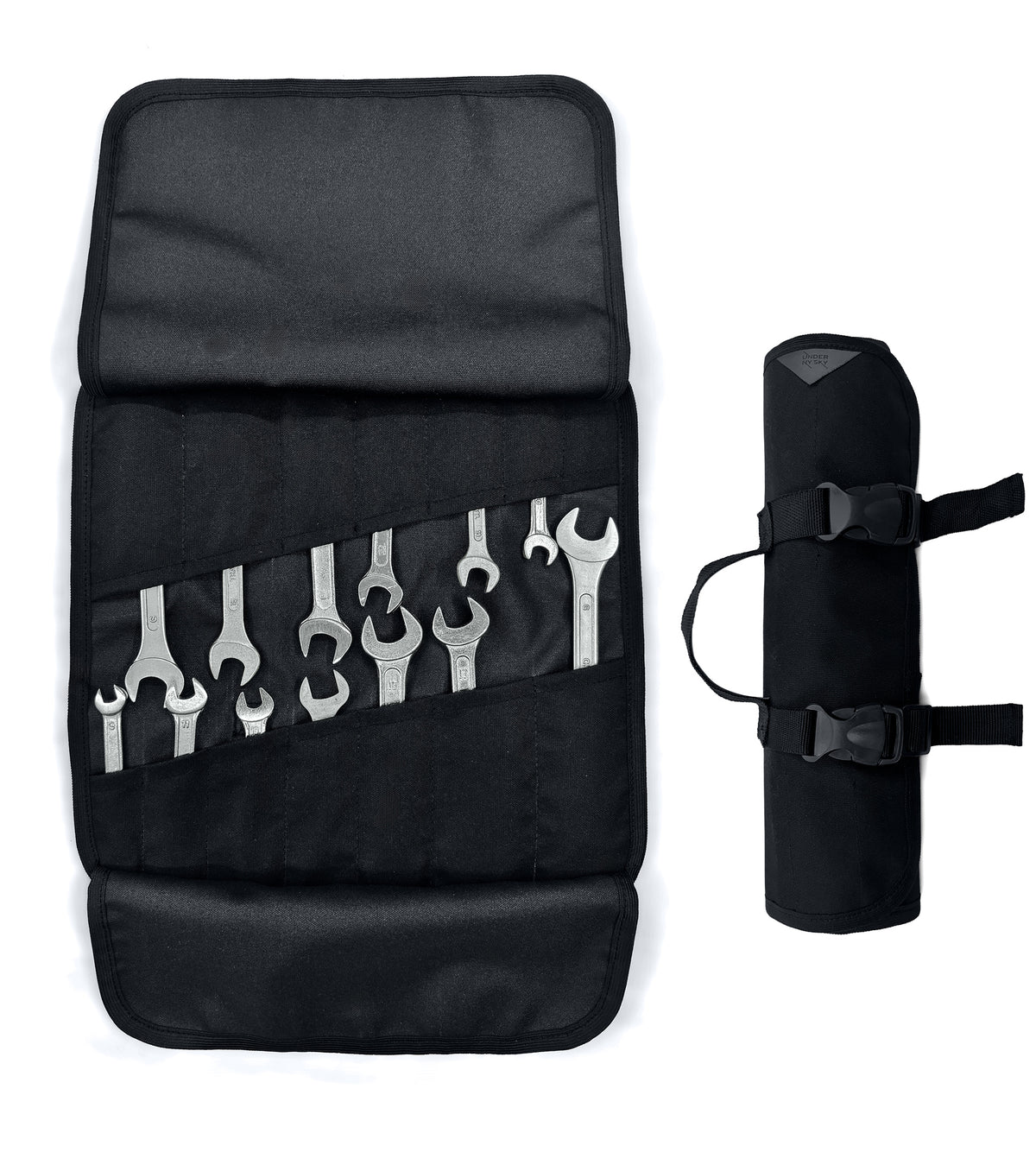 Tool Roll Organizer, Oxford Canvas, Heavy-Duty Wrench Bag, Hand Tool Pouch - Mechanics, Electricians - Under NY Sky
