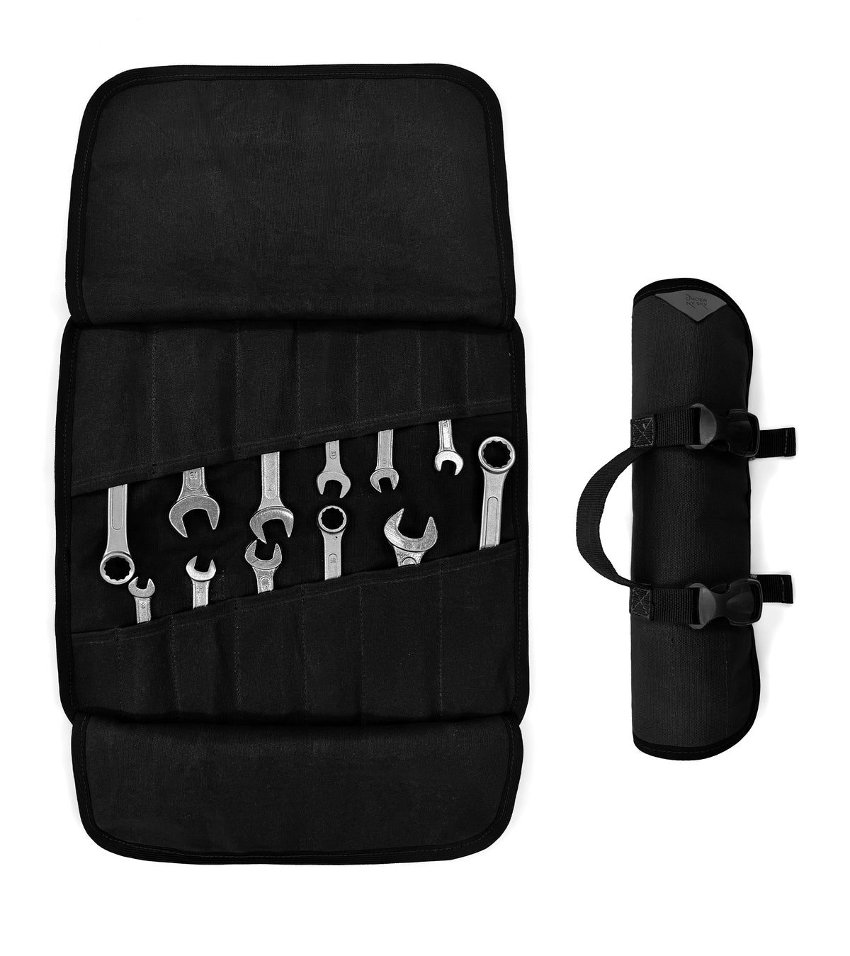 Tool Roll Organizer, Waxed Canvas, Heavy-Duty Wrench Bag, Hand Tool Pouch - Mechanics, Electricians - Under NY Sky