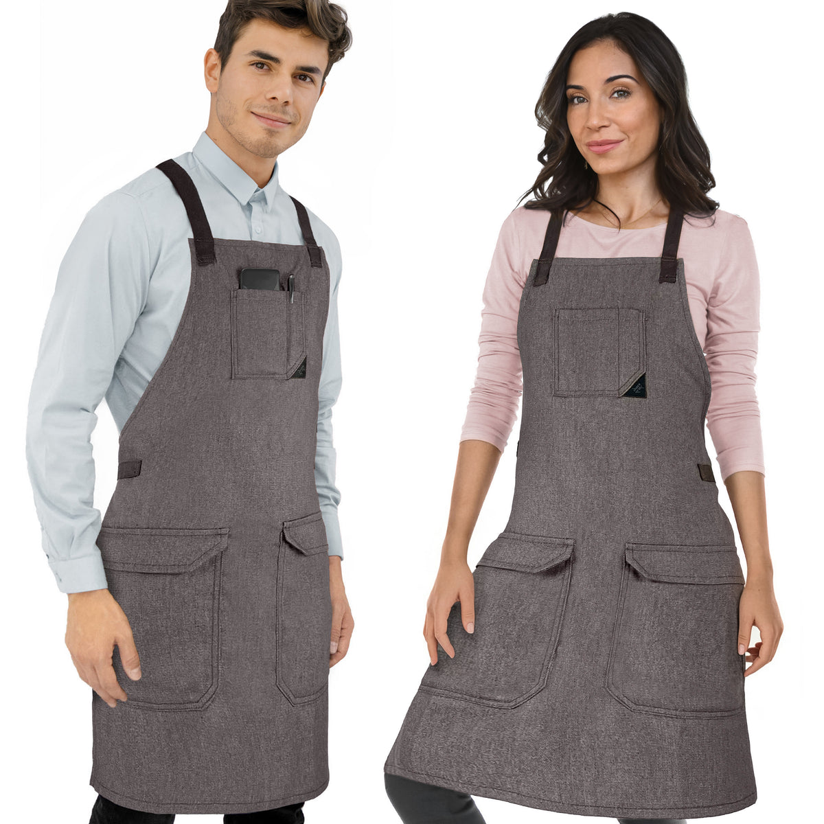 Work Apron - Adjustable for Men, Women - Cook, Chef, Server, Baker, Barista Shop, Restaurant, Coffee  - Under NY Sky