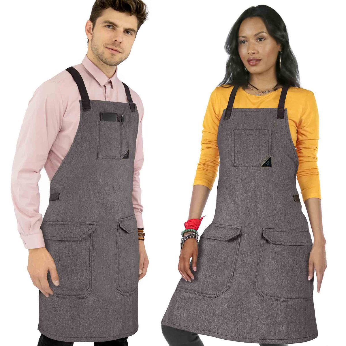 Work Apron - Adjustable for Men, Women - Cook, Chef, Server, Baker, Barista Shop, Restaurant, Coffee - Under NY Sky