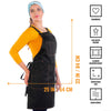 Work Apron - Professional Denim & Twill, Leather Trim, CrossBack, Chef, Bartender, Shop, Server - Under NY Sky