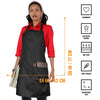 Super Light Apron - Pocket, Towel Loop, Leather Reinforcement - Kitchen Bib Apron - Cook, Chef, Server, Barista - Under NY Sky