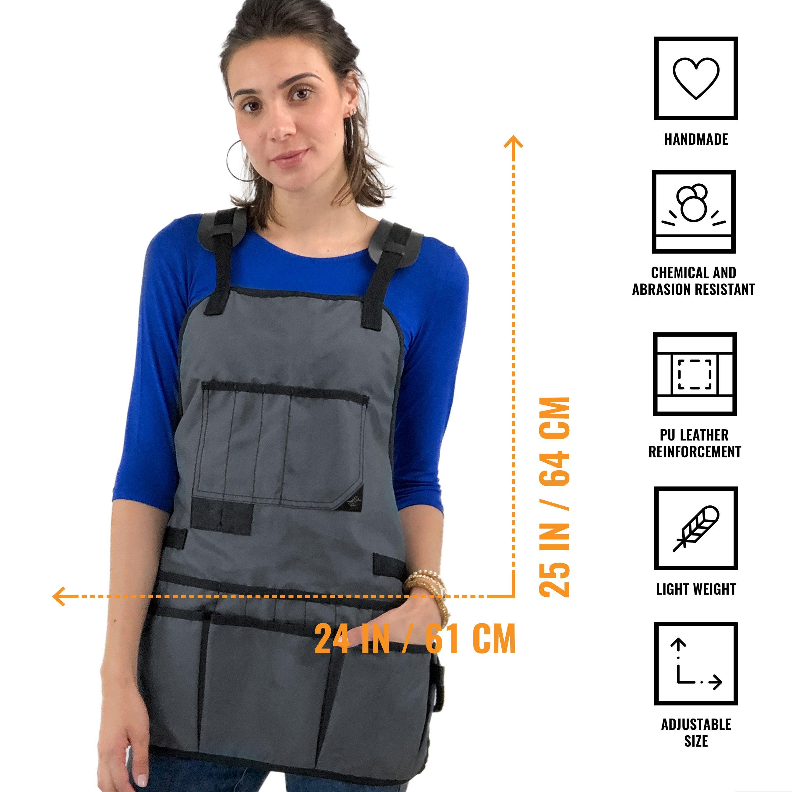 Adjustable Work Apron with Tool Pocket Waterproof for Sculpting