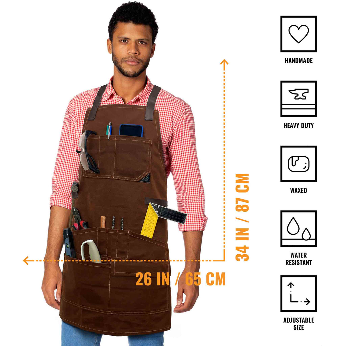 WoodWork Apron size graphic