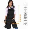 Chef Aprons - CrossBack, Leather Trim, Split - Chef, Bartender, BBQ, Shop, Barber, Salon - Under NY Sky