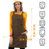 Work Apron - Professional Denim & Twill, Leather Trim, CrossBack, Chef, Bartender, Shop, Server - Under NY Sky