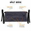 Waist Apron - 3 pockets, Durable Twill - Half Apron - Server, Waiter, Waitress, Bartender, Shop, Restaurant, Bistro Aprons - Gray - Under NY Sky - Features of the apron