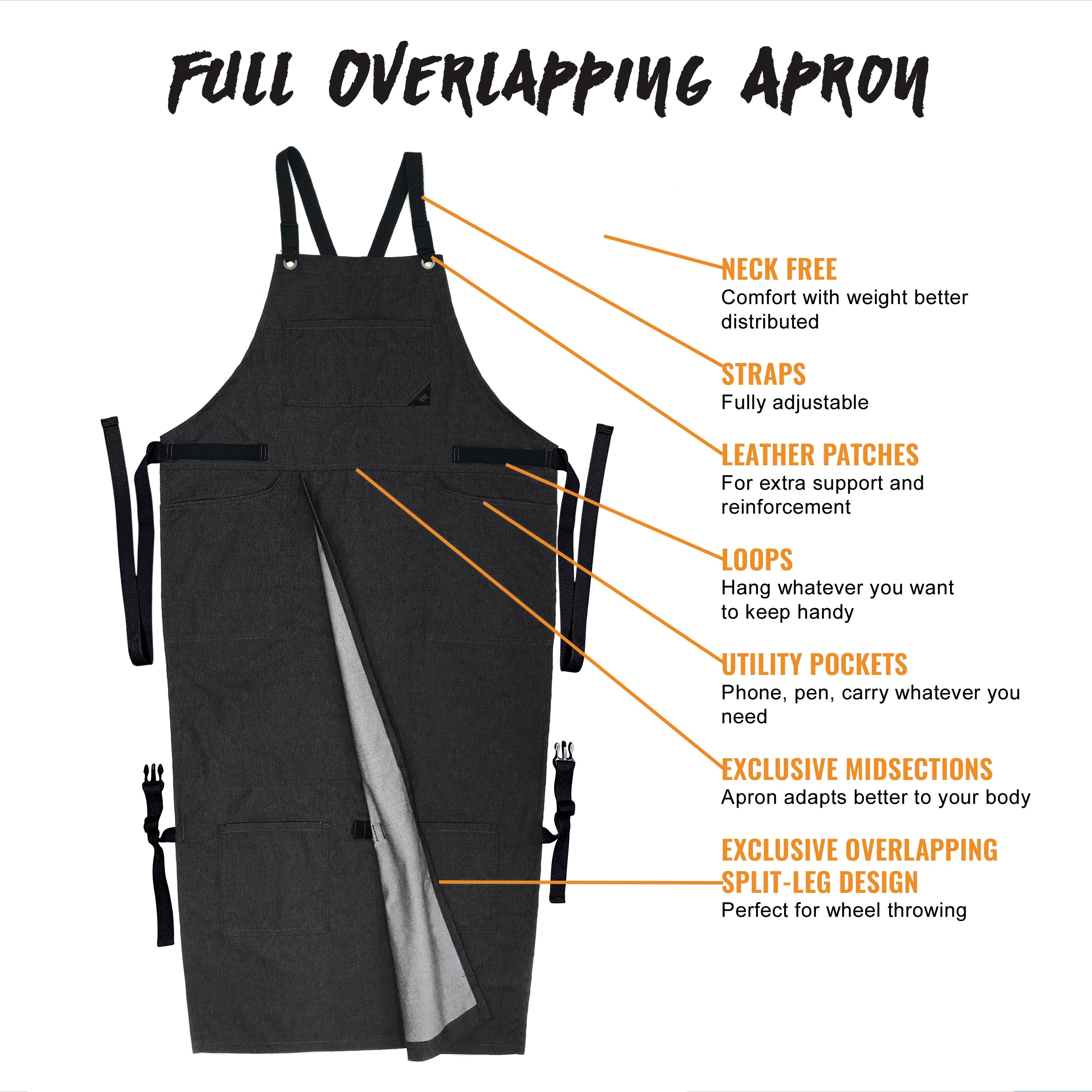 Générique Gardening Apron, Heavy-Duty Waterproof Tool Apron with Générique Gardening Apron, Heavy-Duty Waterproof Tool Apron with