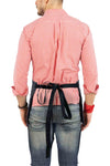 Waist Apron - 3 pockets, Durable Twill - Half Apron - Server, Waiter, Waitress, Bartender, Shop, Restaurant, Bistro Aprons - Gray - Under NY Sky - Apron's back vision