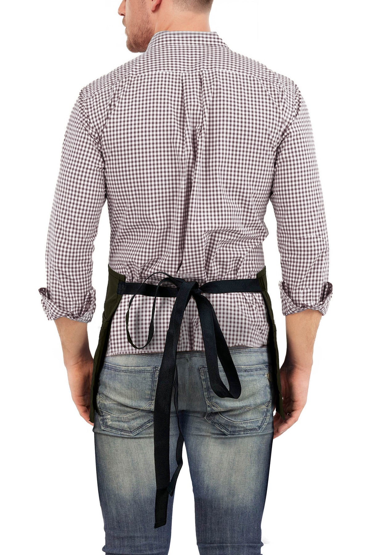 Waist Apron - 3 pockets, Durable Twill or Denim - Half Apron - Server, Waiter, Waitress, Bartender, Shop, Restaurant, Bistro Aprons - Under NY Sky