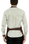 Chef Apron - Twill, No-Tie, Leather Trim, Split - Chef, Bartender, Barista, Grill, Shop - Under NY Sky